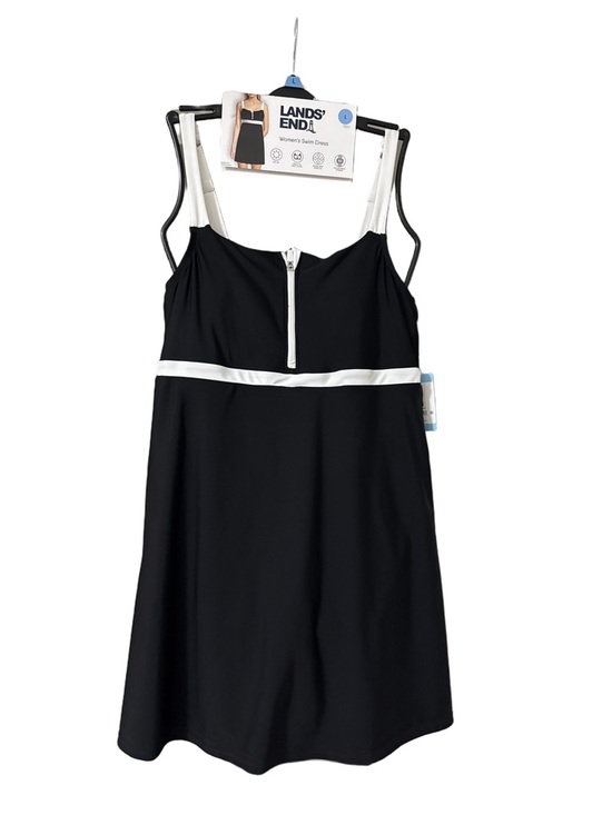 Lands' End Other - Lands' End Black Swim Dress with White Straps